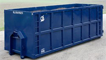 Container 83 blå HJHansen Recycling