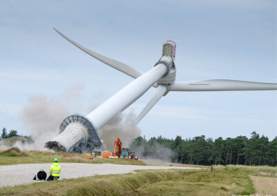 Væltning af vindmølle ved testcenter Østerild