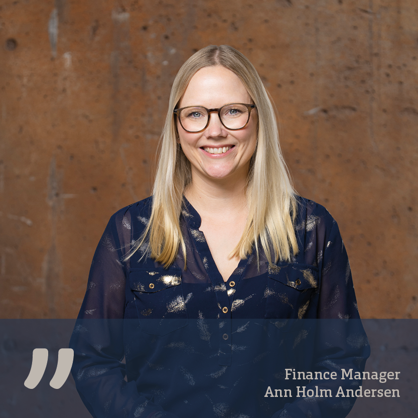 Ann-finance-manager Portrait picture of HJHansen's Finance Manager, Ann.