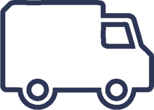 Ikon_logistik_logistics_blå-streg lastbil ikon
