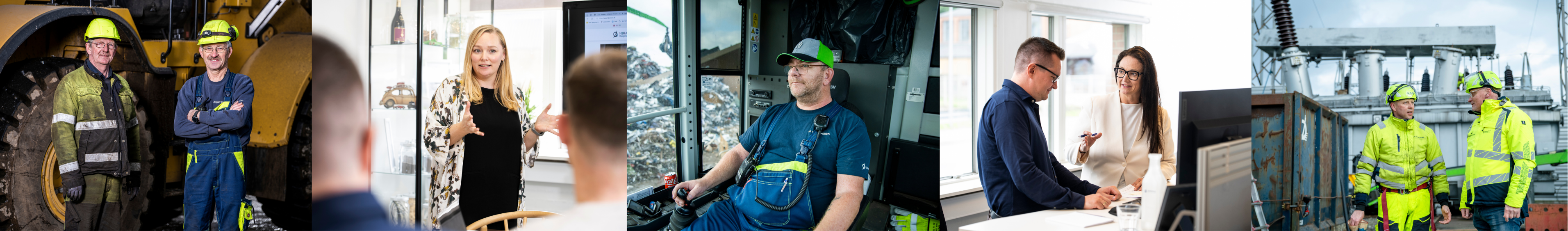 blandede medarbejdere fra HJHansen